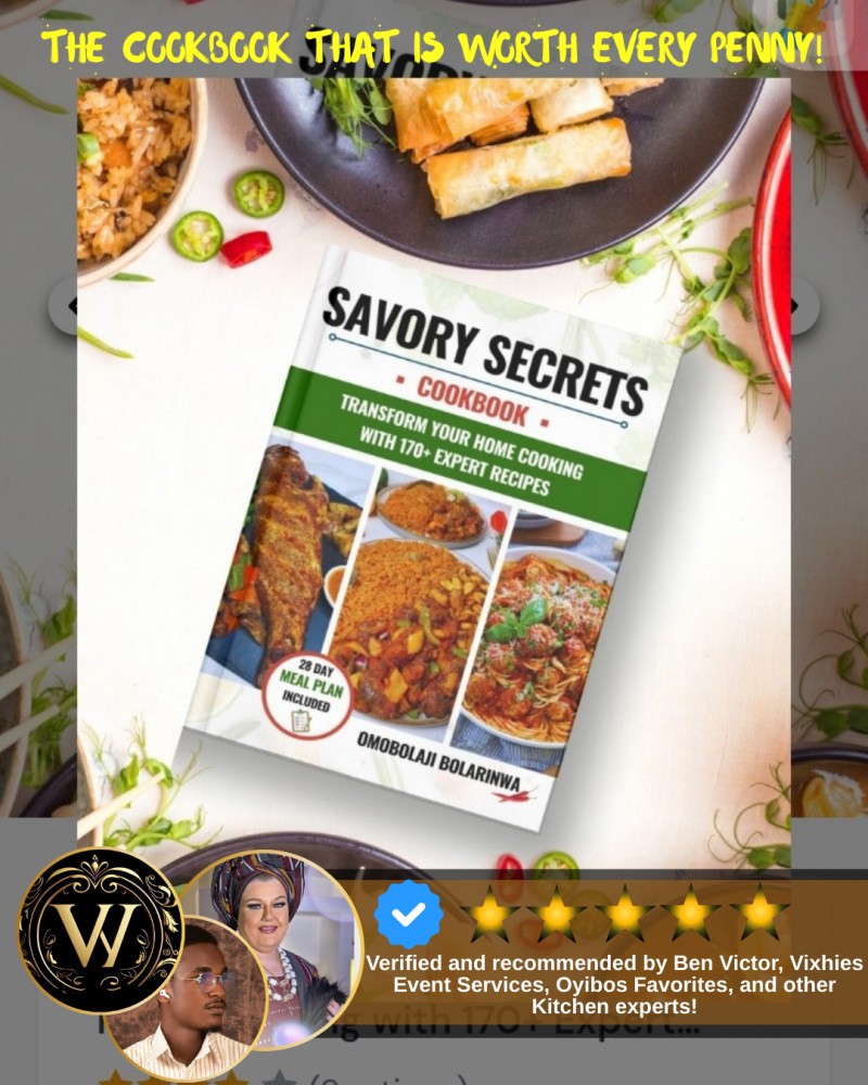 SAVORY SECRETS COOKBOOK