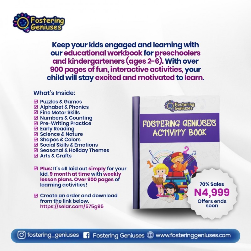 Fostering Geniuses Activity Book