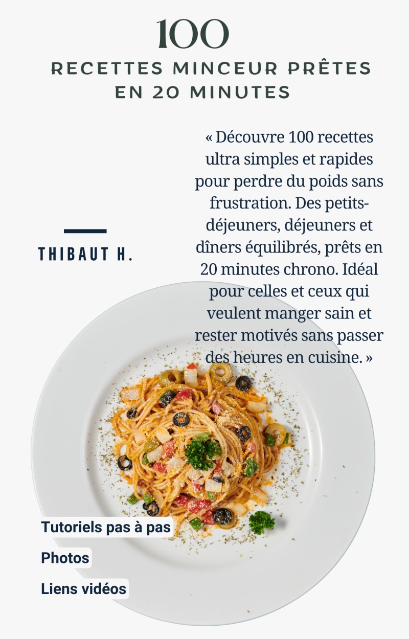 📘 100 Recettes Minceur Prêtes en 20 Minutes
