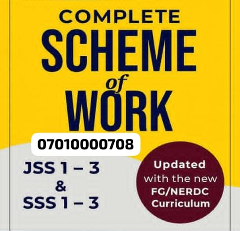 NEW SCHEME OF WORKS JSS1 TO SSS3
