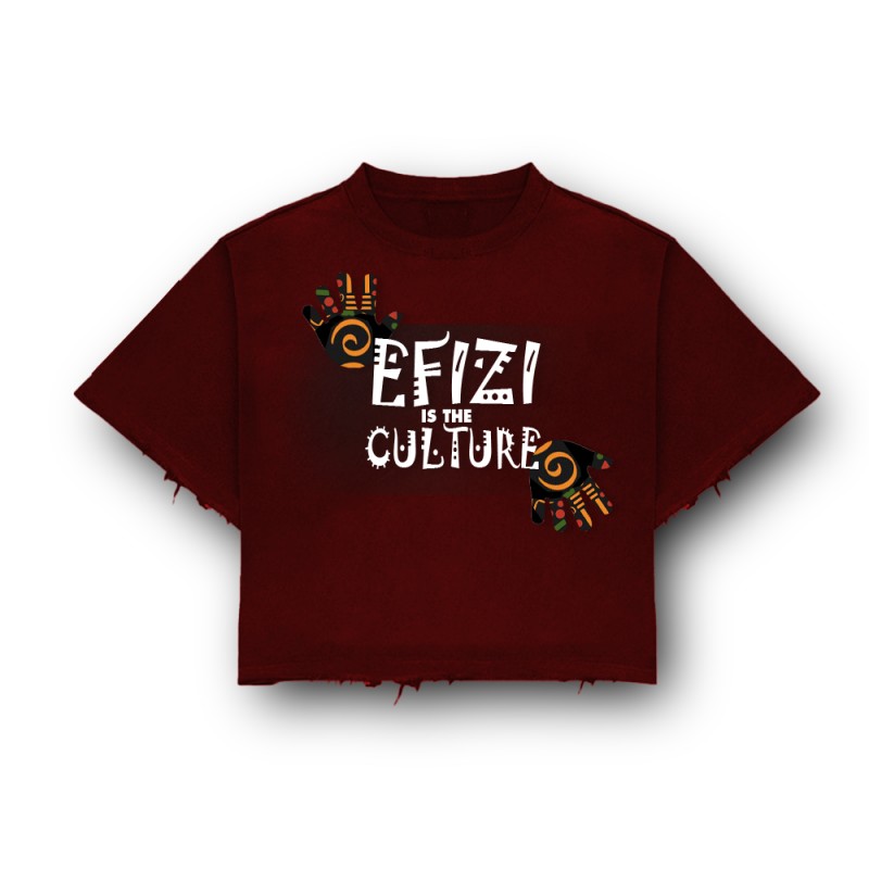 Efizi Is The Culture T-shirt (Maroon Tee)