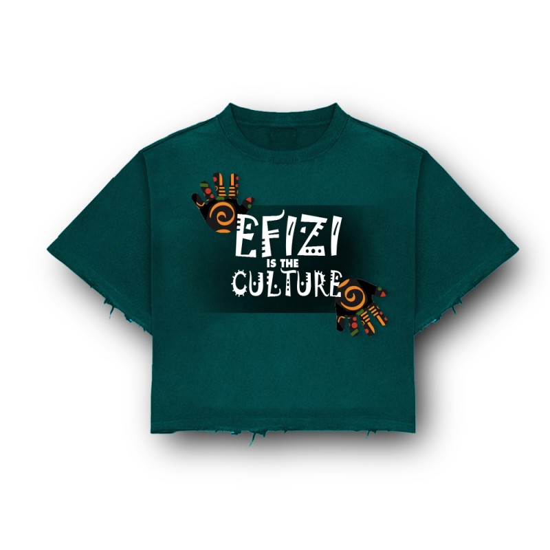 Efizi Is The Culture T-Shirt (Green Mineral Washed Tee)