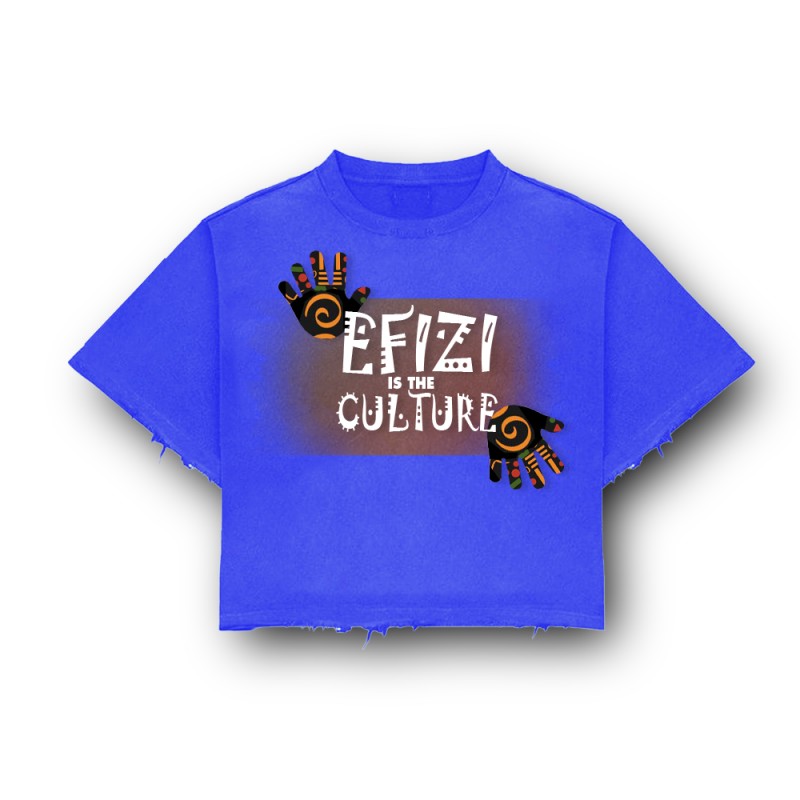 Efizi Is The Culture T-Shirt (Blue Mineral Washed Tee)