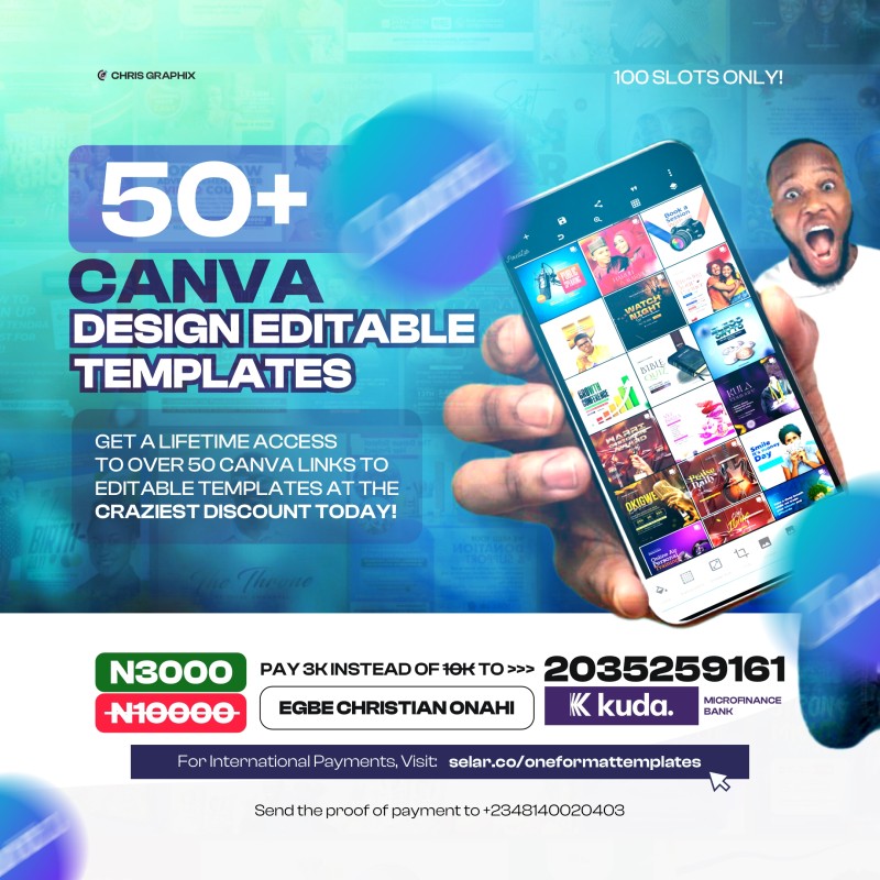EDITABLE DESIGN TEMPLATES (PHOTOSHOP, CORELDRAW, CANVA OR PIXELLAB)