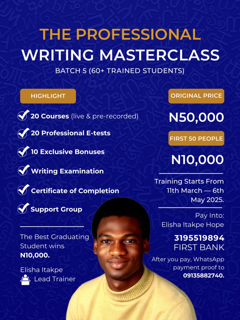 The Professional Writing Masterclass (Batch 5)