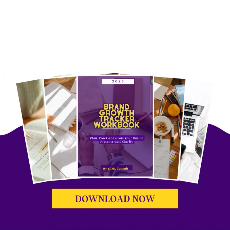 Brand Growth Tracker Workbook  ( Plan, Track and Grow Your Online Presence with Clarity)