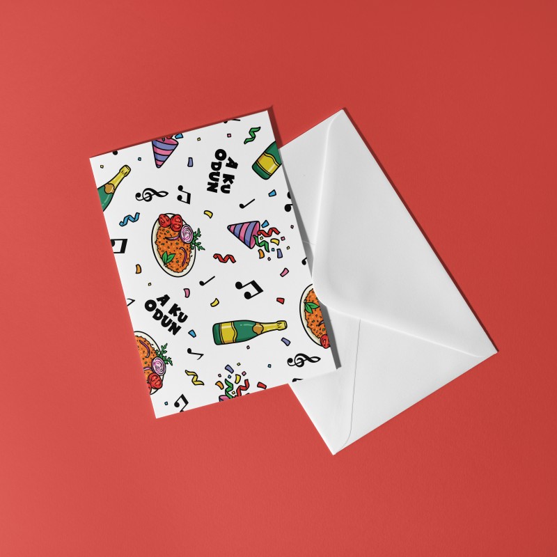 Festive Celebration Greetings Card | Printable |  Digital Download | E-Card | Foldable 5x7 |