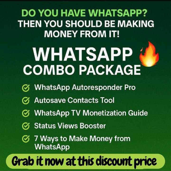 Whatsapp Combo Package + Resale Right: WhatsApp Business & Income Mastery Bundle: Monetize, Automate & Grow Using Your Smartphone