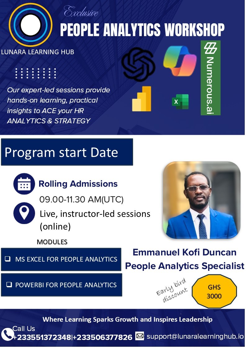 PEOPLE ANALYTICS WORKSHOP TRAINING(EXCEL & POWERBI)