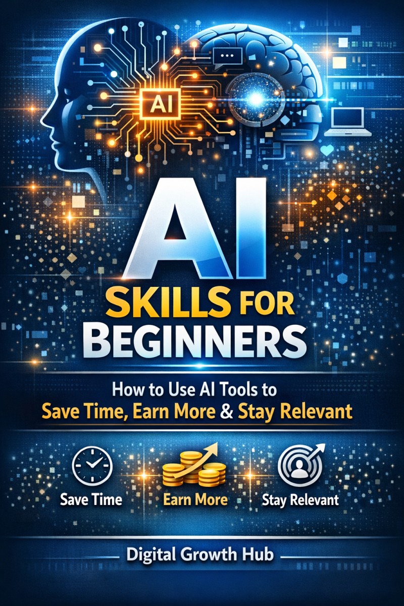 AI Skills for Beginners (How to Use AI Tools to Save Time, Earn More & Stay Relevant).