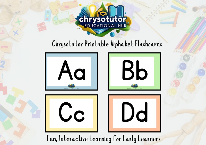 Chrysotutor Printable Alphabet Flashcards – Fun, Interactive Learning for Early Learners