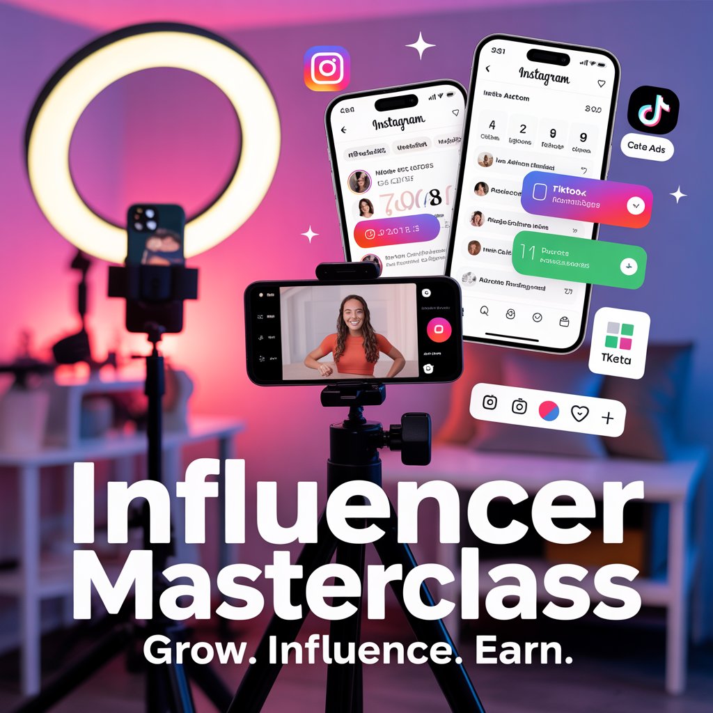Influencer Growth & Monetization Masterclass: Instagram, TikTok & Ads Strategy (5-in-1 Creator Kit)