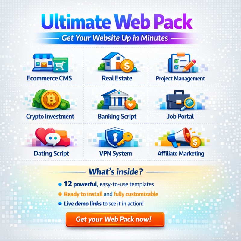 Ultimate Web Pack - Get Your Website Up in Minutes 🌍
