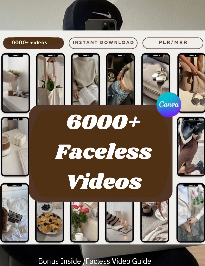 6000+ Faceless Video(MRR & PLR) + Bonus