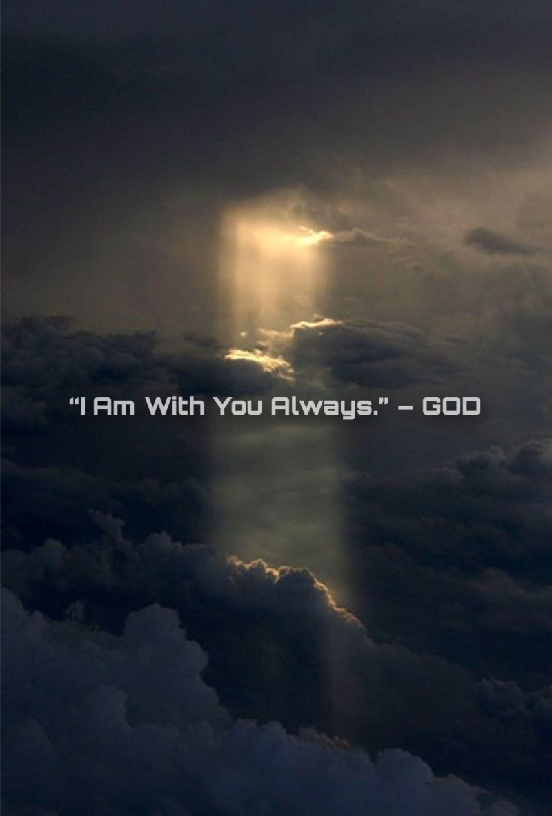"I Am With You Always – God" Inspirational Wallpaper