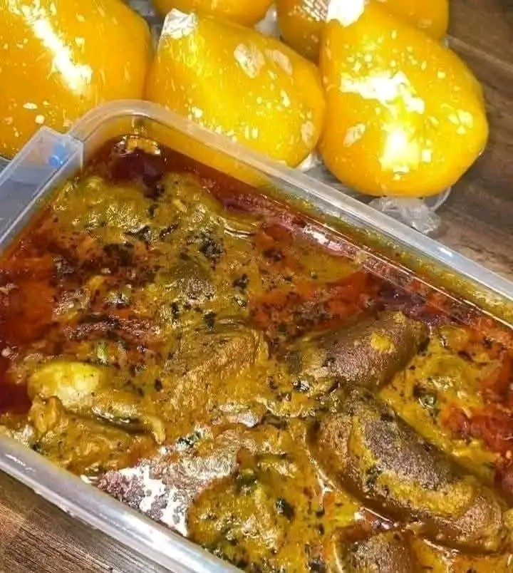 3 litres of Banga soup with catfish