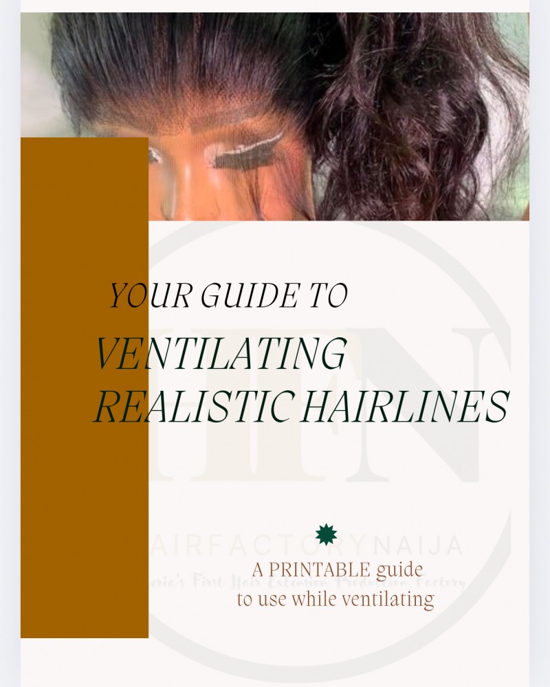 Hairline Ventilation Template Kit – 16 Printable Guides for Perfect Frontal Work