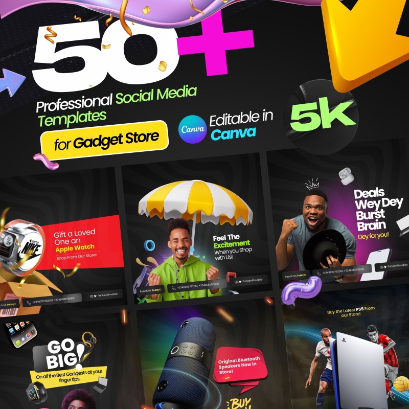 Canva (50+)Editable Flyers
