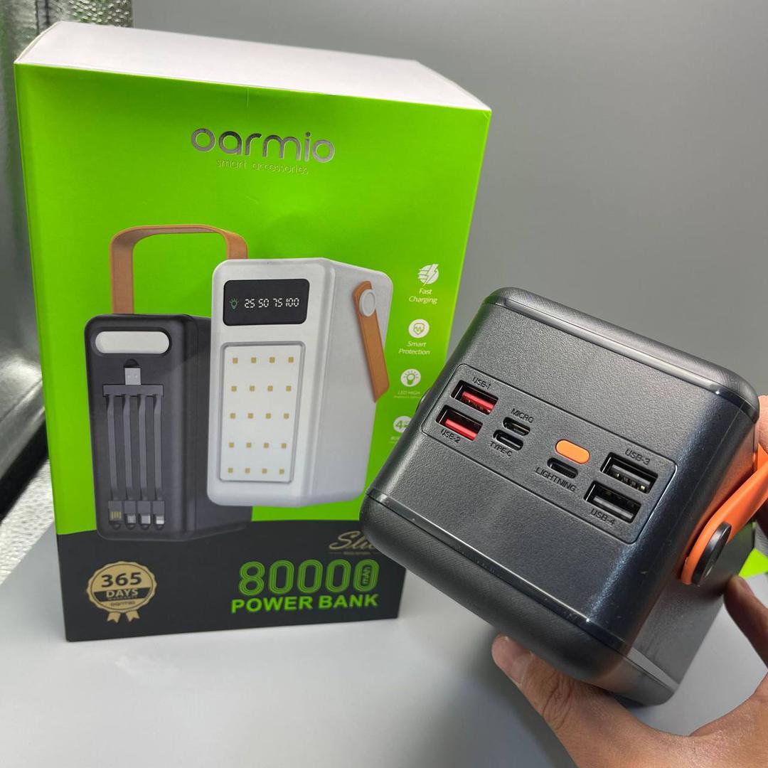 🔋 Oarmio 80,000mAh Power Bank – Smart, Strong & Ready Anywhere