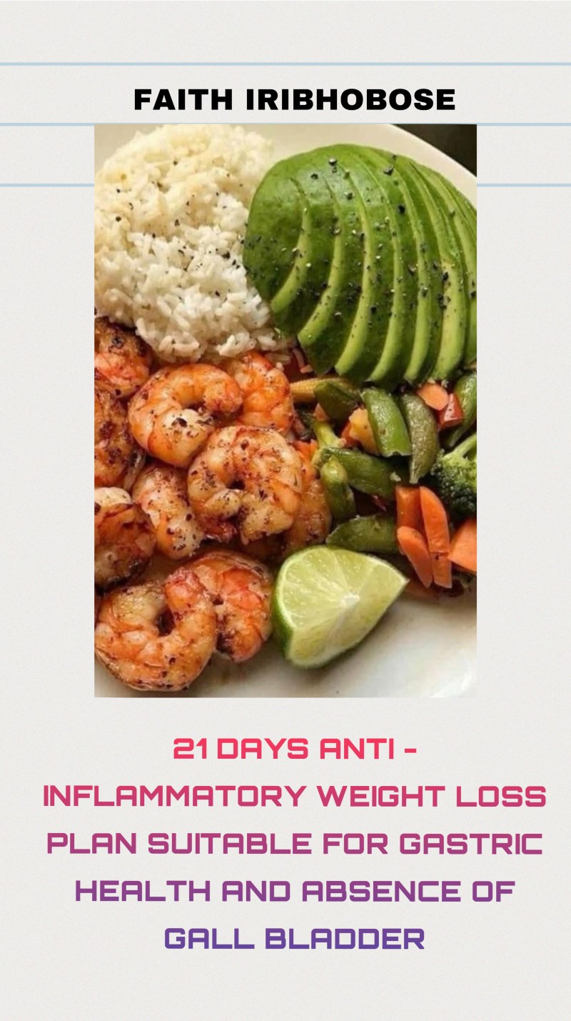 21 Days Anti- inflammatory  weight loss plan suitable for gastric health and gall bladder issues