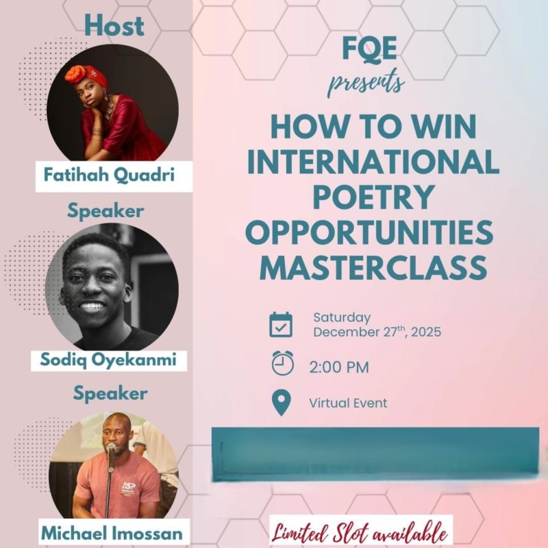 HOW TO WIN INTERNATIONAL POETRY OPPORTUNITIES MASTERCLASS