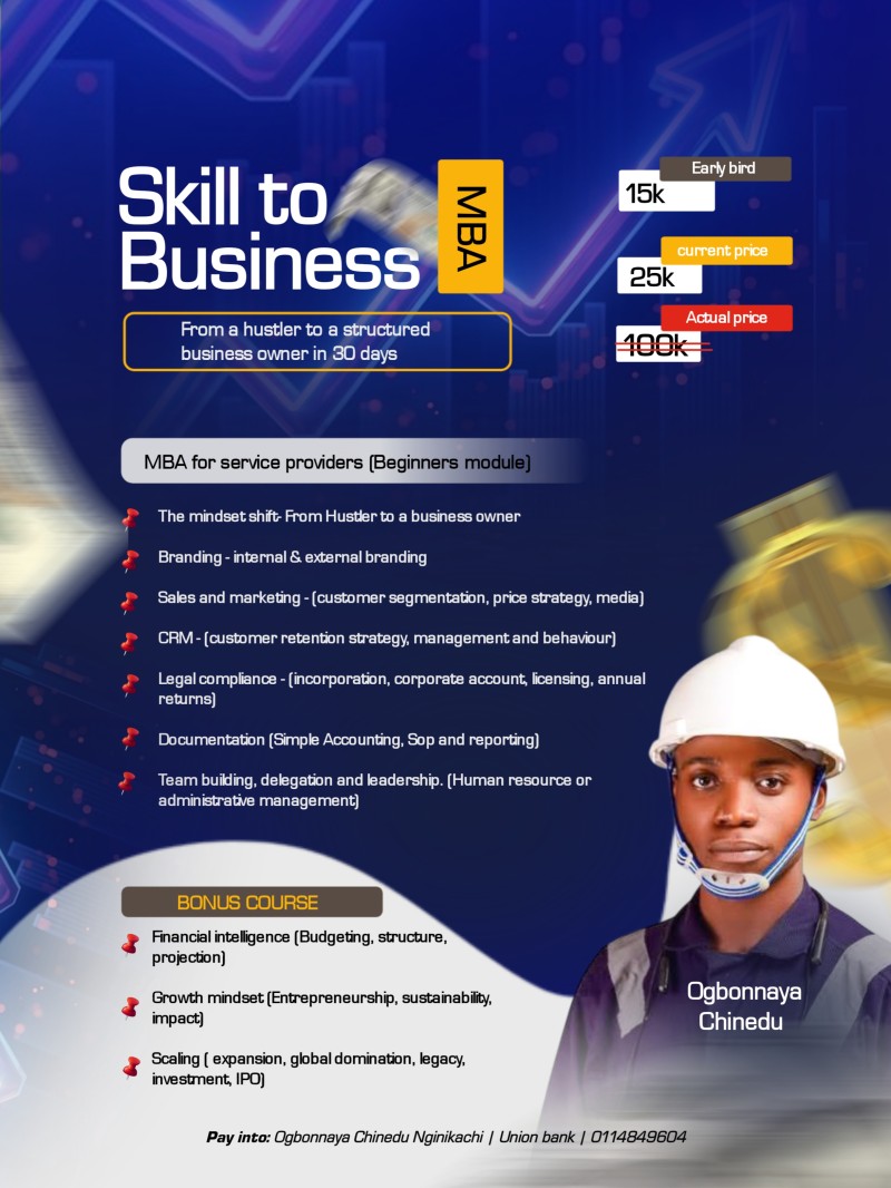 Skill to business MBA (Beginners module)