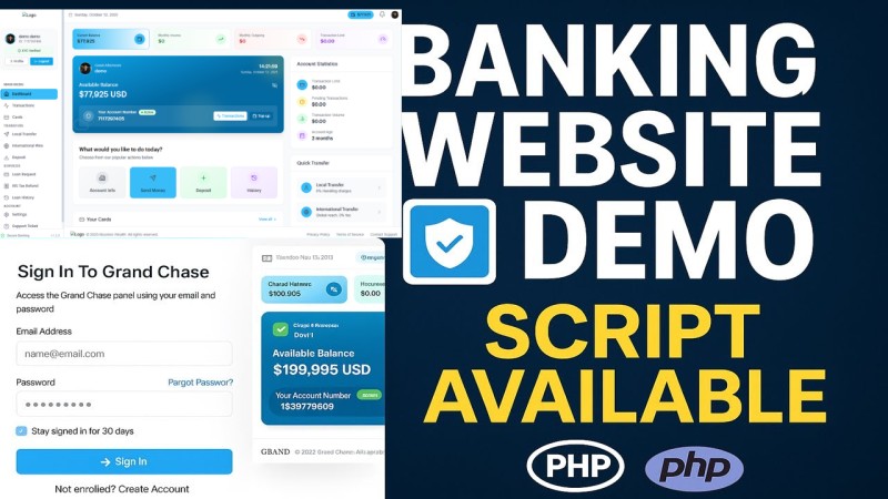 CREATE Your Own Online Banking Website with Script #php #onlinebanking #websitedesign #phpscript