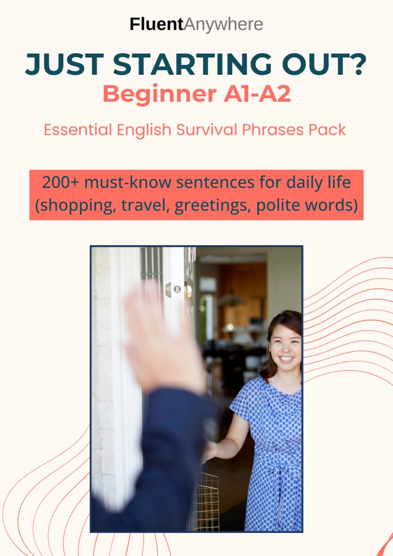 Speak English Now: 200+ Survival Phrases Kit (with Audio)