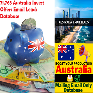 71,765 Australia Invest Offers Email Leads Database