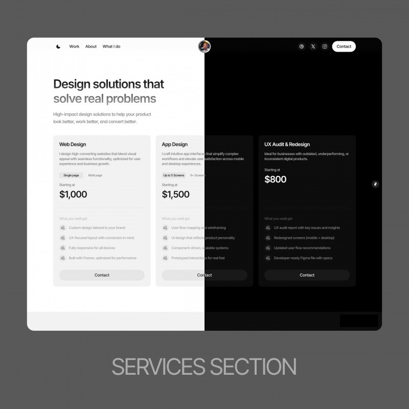 Touchpoint Framer template preview