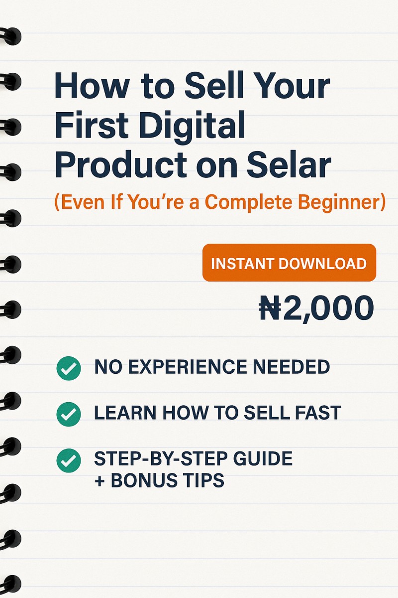 Buy How To Sell Your First Digital Product On Selar by Fred Emmanuel on ...