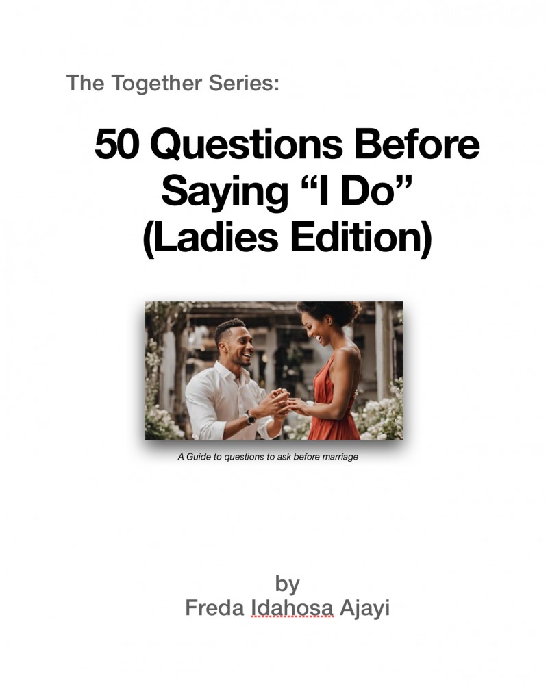 50 Questions Before Saying “I Do” (Ladies Edition) by Freda Idahosa Ajayi