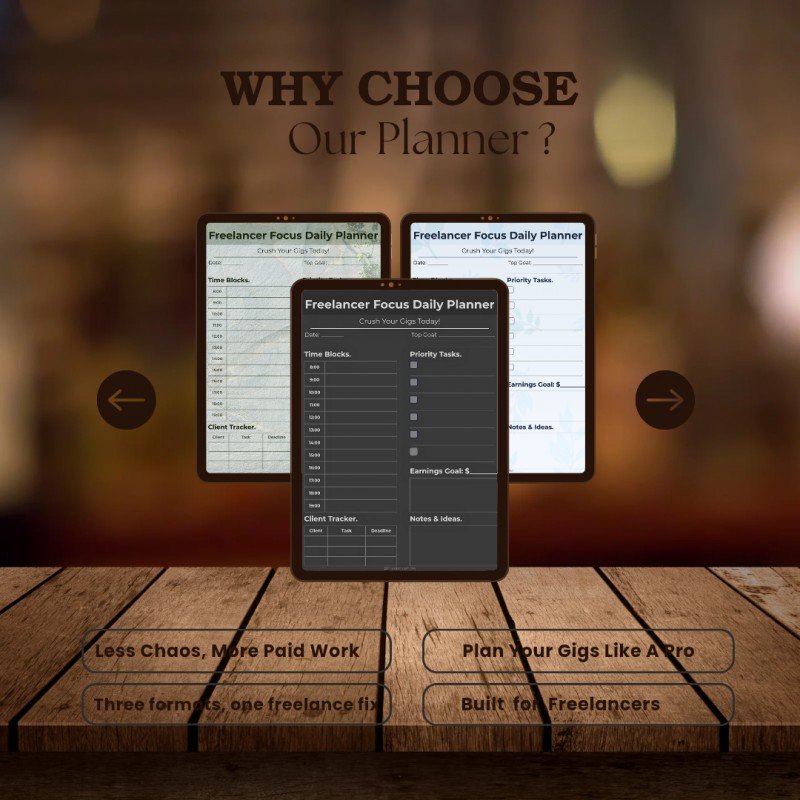 Freelancer Flow Planner — Daily Focus & Income Tracker