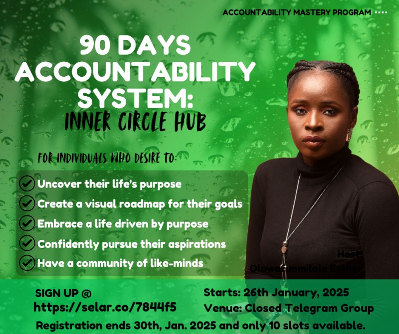 Buy ACCOUNTABILITY MASTERY PROGRAM by Oluwafunmilola Esther Idris on Selar