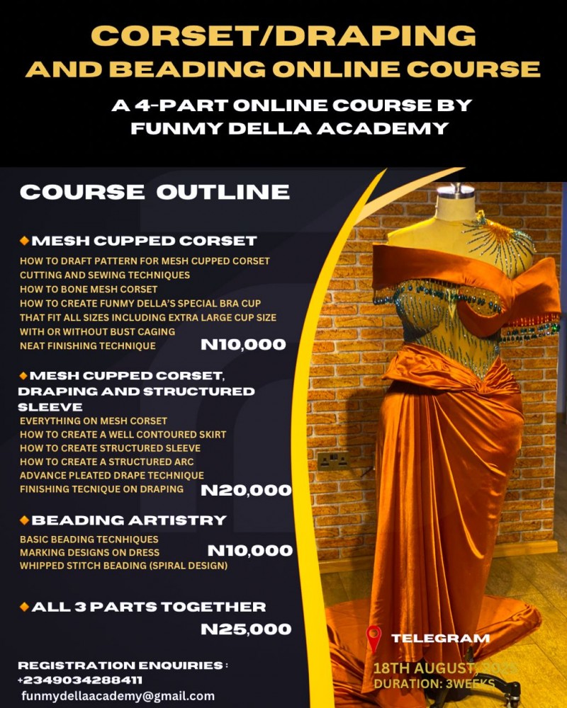 CORSET X DRAPING X BEADING COURSE