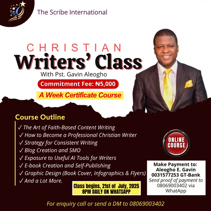 CHRISTIAN WRITERS' CLASS