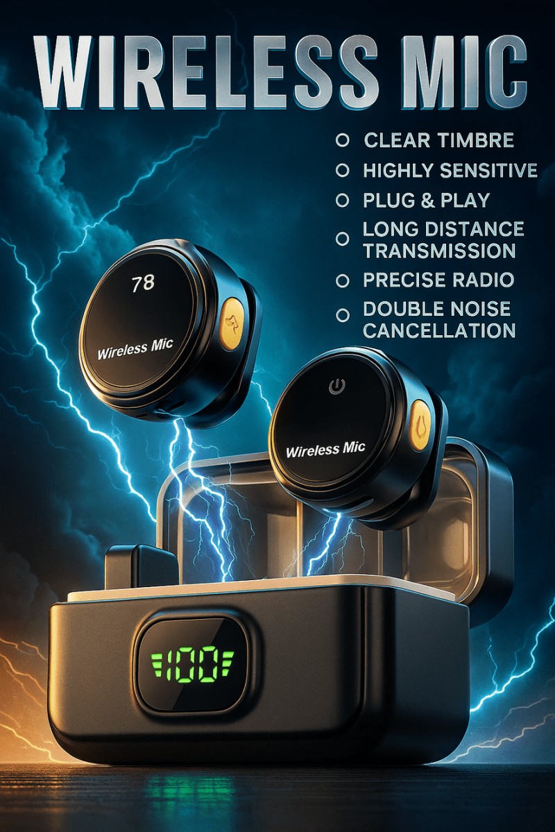 Double Noise Canceller wireless mic