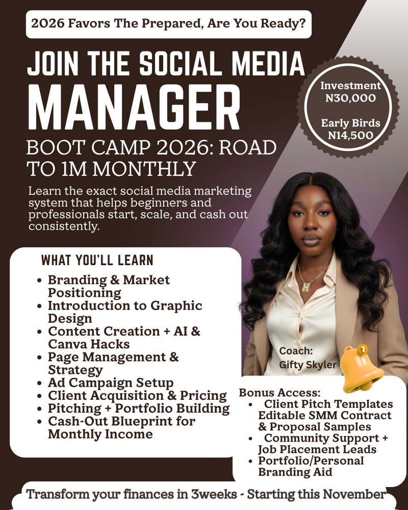 The Social Media Management Bootcamp (3 Weeks Intensive Training) CASH OUT Q1 2026