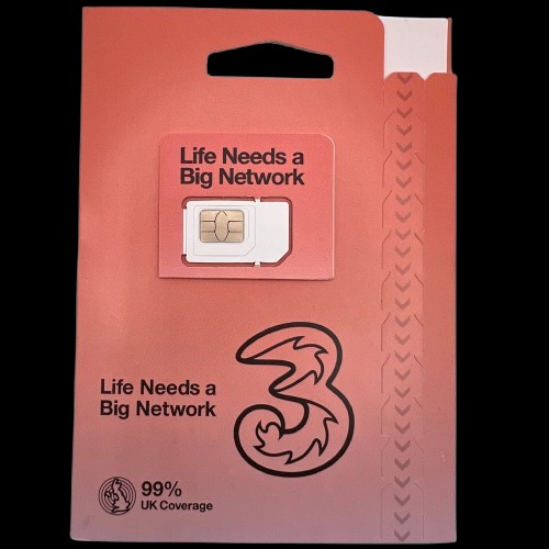 UK SIM Card + £5 Credit | Verify WhatsApp, PayPal & More