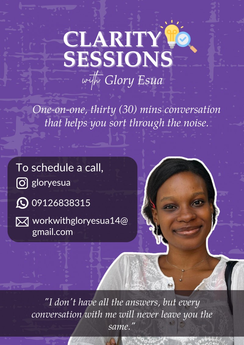 Book a Clarity Session with Glory Esua