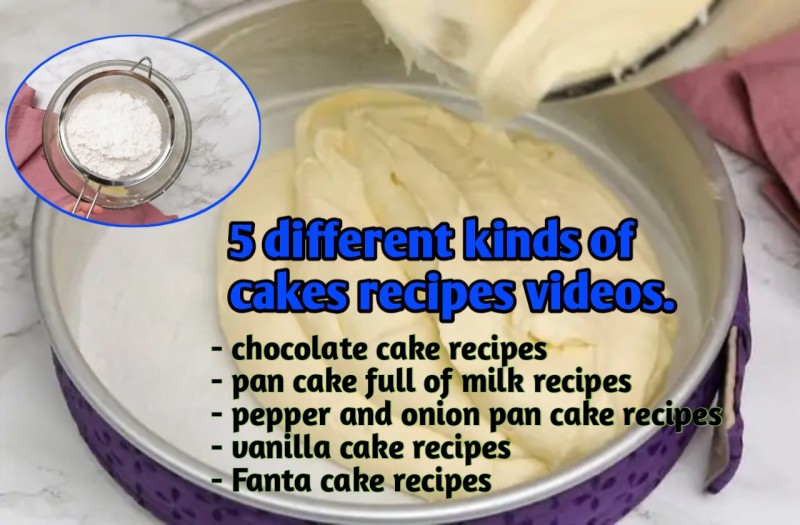 How to make 5 different types of cake recipes on a zip video file