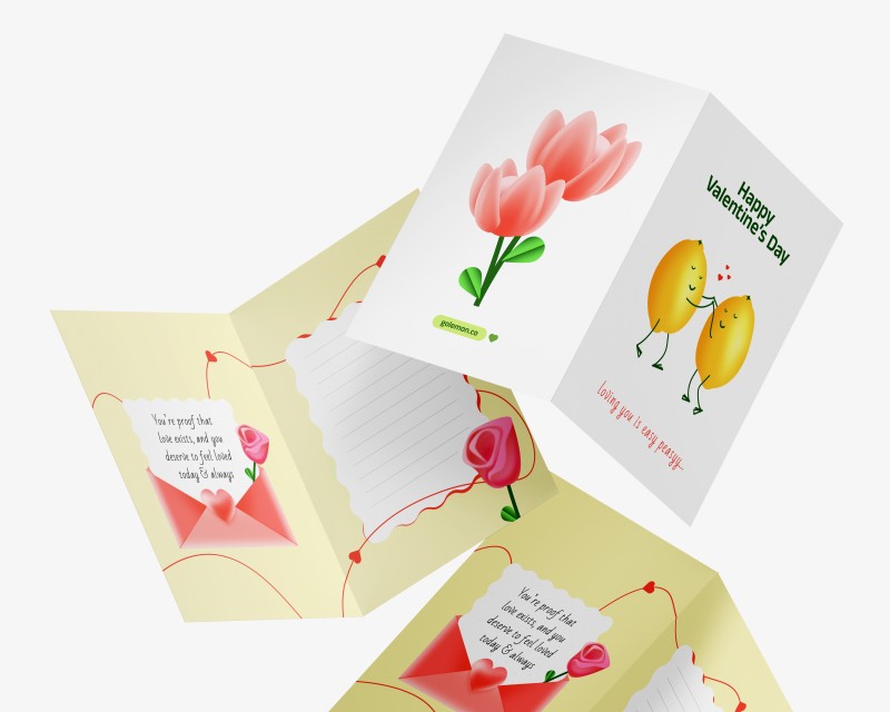 Loving you is easy peasy Valentine's Greeting Card
