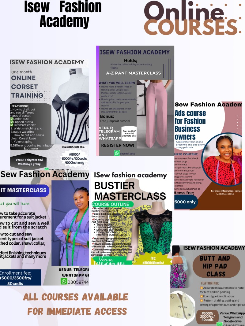ISew fashion academy courses
