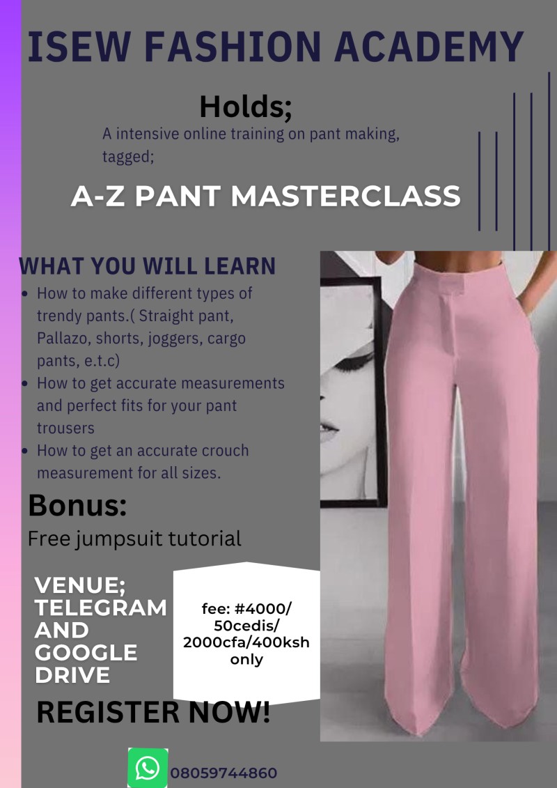 Pant masterclass by iSew