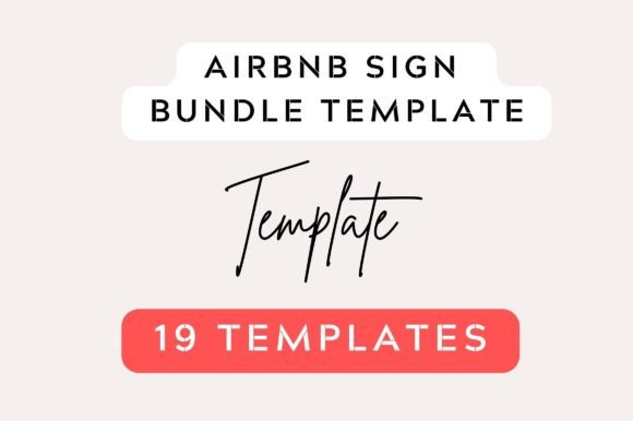 Buy 19 Editable-Airbnb-Sign-Bundle-Templates by GREATER MEDIA GROUP on ...