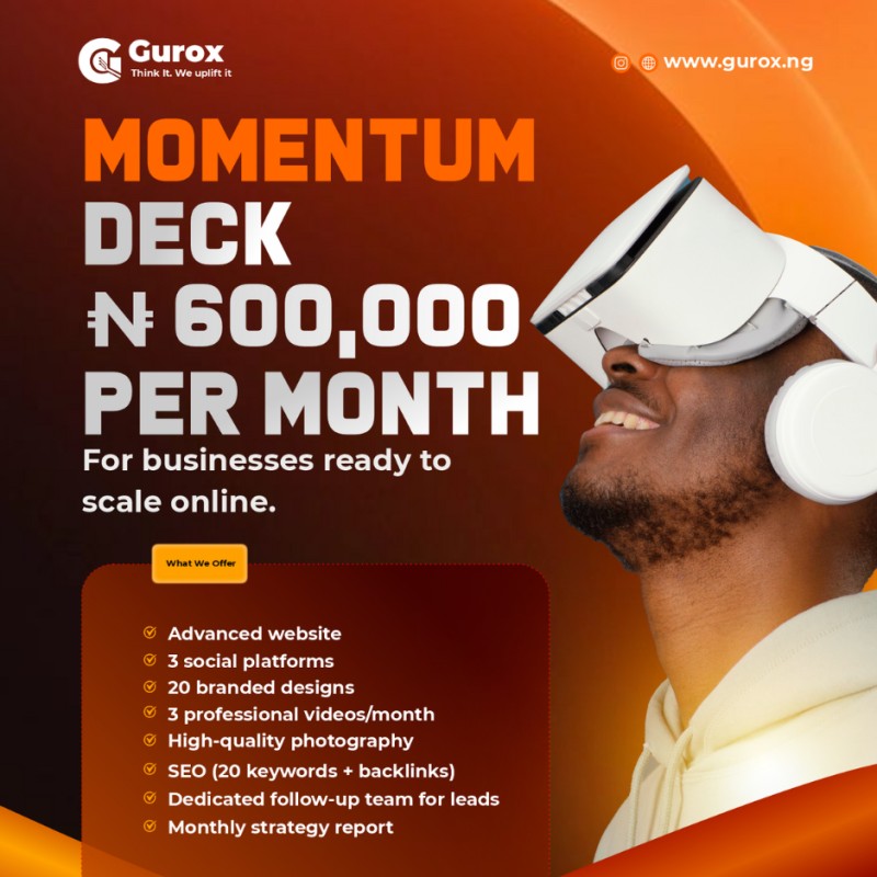 3️⃣Gurox Business Booster – ₦600k/month