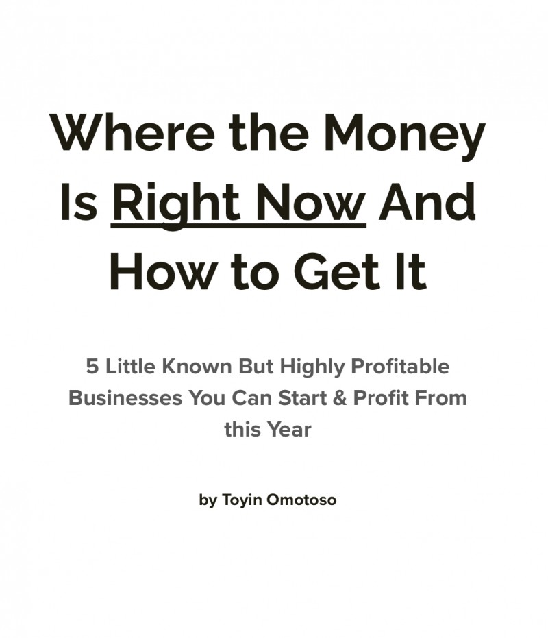 Where the Money Is Right Now And How to Get It
