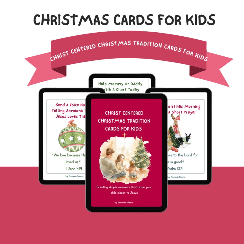 Christ Centered Christmas Tradition Cards for Kids