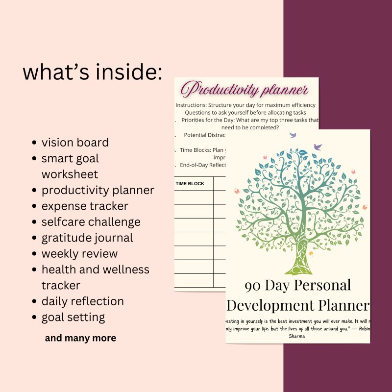 90 Day personal Development Printable