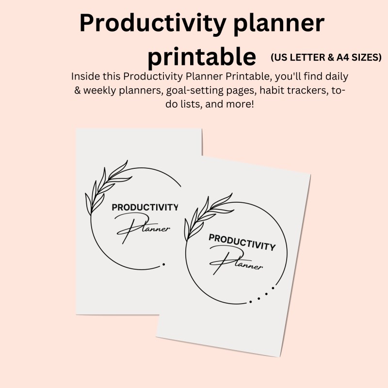 Productivity planner printable
